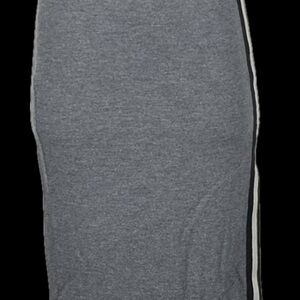Sundry Gray Pencil Skirt with Chic Side Stripe. 26” waist